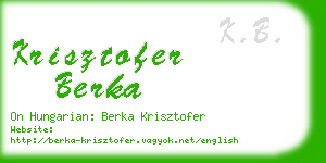 krisztofer berka business card